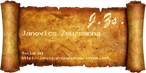 Janovics Zsuzsanna névjegykártya